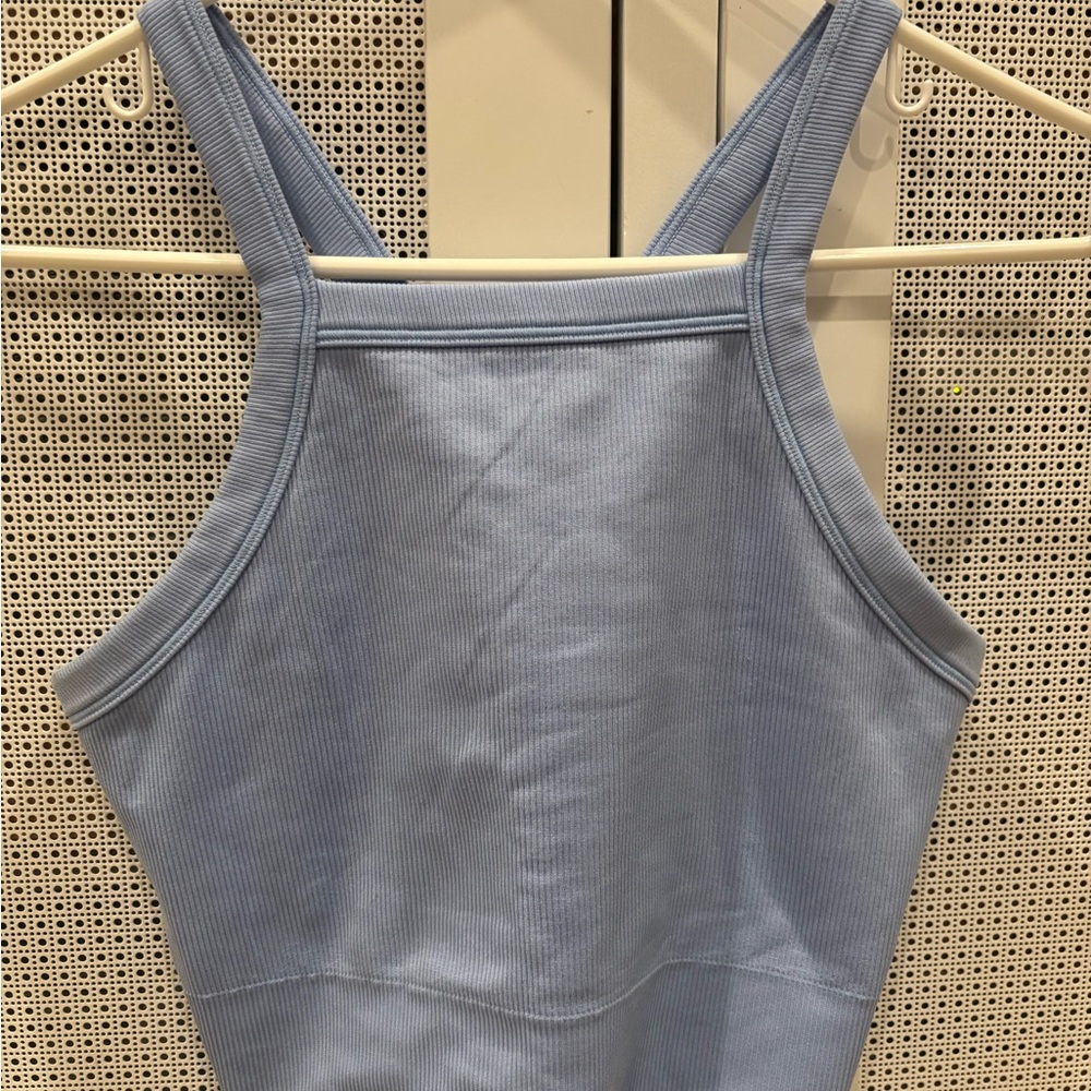 Athleta Sky Blue Ribbed Top